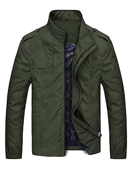 Men's Vintage Double Layer Zip Up Spring Fall Outerwear